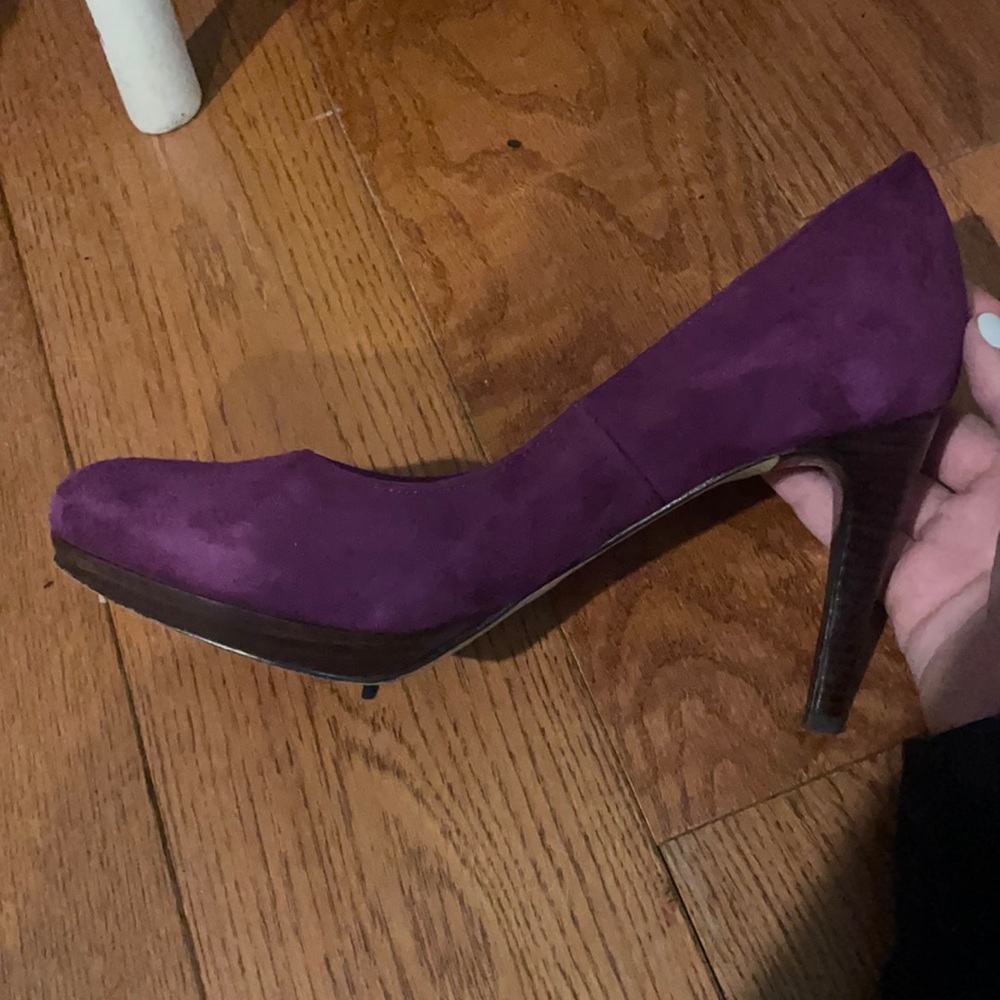 Cole Haan purple and black heels